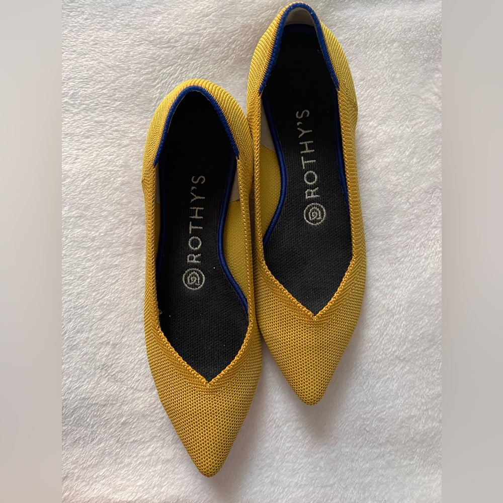 ROTHY'S The Point Marigold Yellow Women's Size 7.